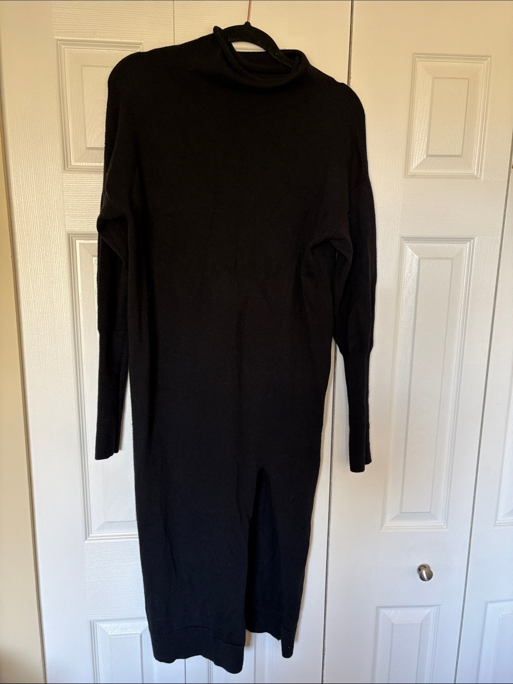 Wilfred Aritzia Cyprie 100% Merino Wool Sweater Dress Black Size XXS